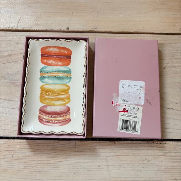 Eccolo NIB Stacked Macaroons Trinket Tray - Picture 1 of 5
